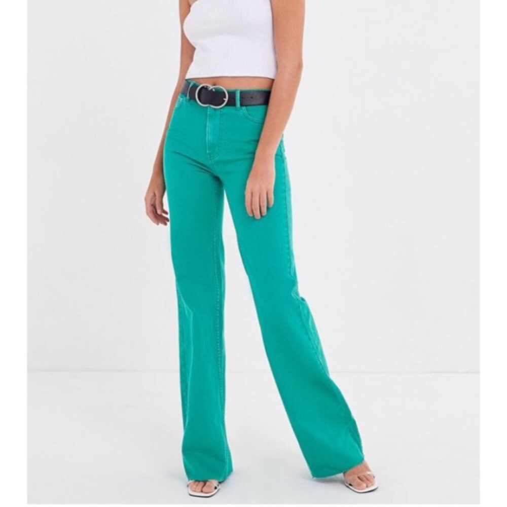 BDG green flare jeans